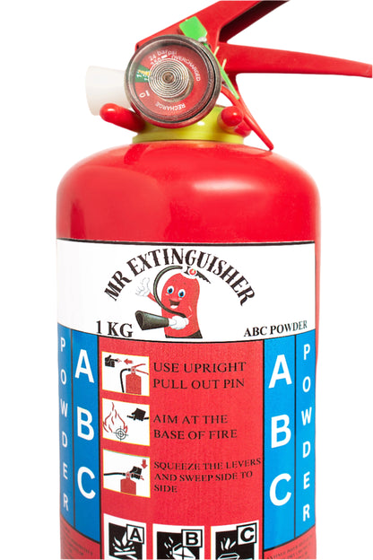 1KG ABC Dry Chemical Powder Fire Extinguisher – Multipurpose Use for Home, Office & Vehicles1
